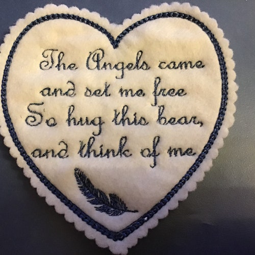 Memory Pillow Embroidery Machine Design My Heart is Full of Etsy