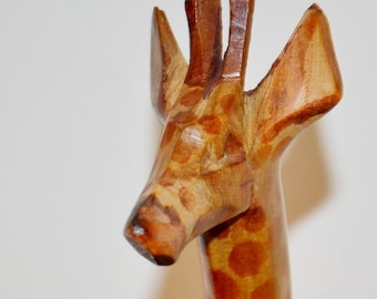 Vintage Holz Figur Giraffe  Holz  60er Jahre  Figur Deko   Retro Mid Century  Made in Denmark  Mobler