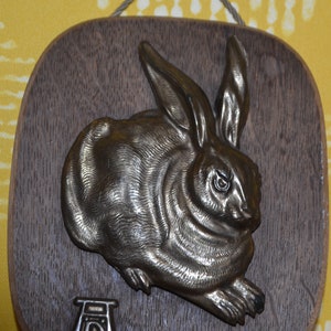 Vintage wall picture 50s rabbit AD design classic Albrecht Dürrer Mid Century Retro