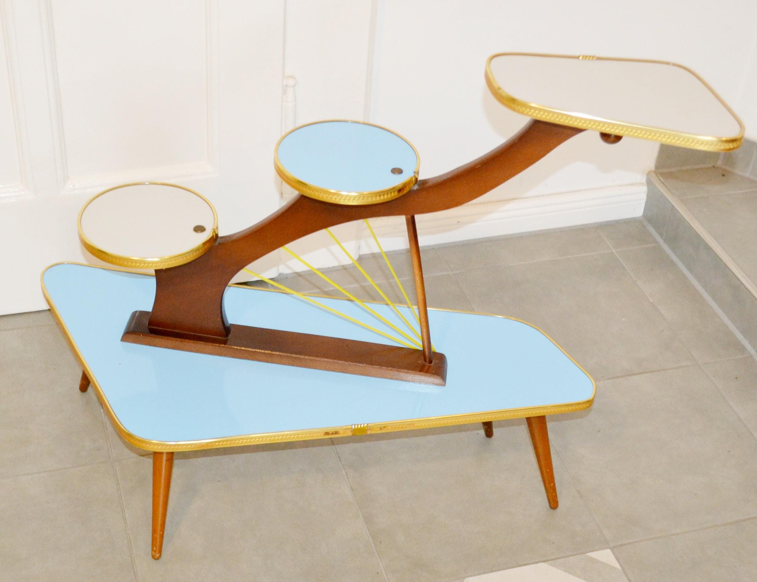 ヴィンテージフラワーベンチ 50年代レトロミッドセンチュリー