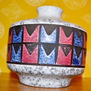 Vintage Vase Ceramic Seventies 70s Space Age Design Retro Mid Century