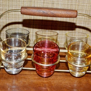 Vintage Glasses Set 50s Rockabilly Retro Mid Century Fifties Shabby Chic Country Style