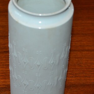 Vintage Kpm Vase White 70s Op Art Retro Mid Century