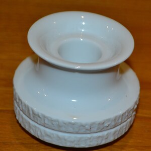 Vintage Porcelain Candlestick White by Thomas 70s Retro Mid Century Space Age