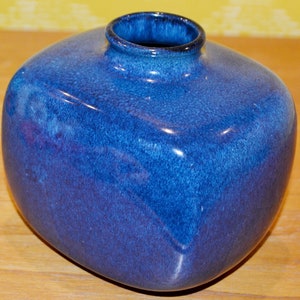 Vintage Ceramic Vase Blue 70s Model 260/18 Seventies Retro Mid Century Shabby Chic Country Style