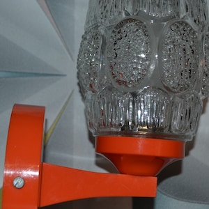 Vintage wall lamp 70s orange