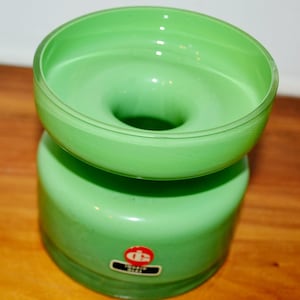Beautiful vintage candlestick green by Ingrid Glas Seventies 70s Retro Mid Century Space Age