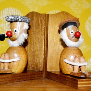 Vintage Bookends 60s Mid Century Bookends Retro Sixties Shabby Chic Country Style