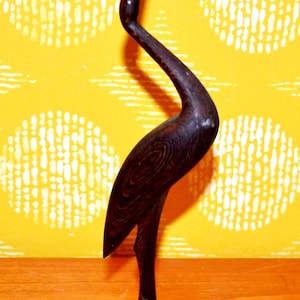 Vintage teakwood figure crane Danish design wood 60s figure decoration retro mid century made in Denmark furniture