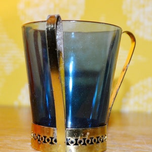 Vintage Salt Sticks Offering Glass Blue 50s Rockabilly Retro Mid Century Fifties Rock n Roll