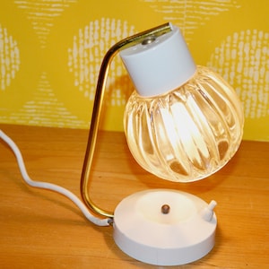 Vintage table lamp / light white with glass domes from the 70s Retro Mid Century Space Age Lamp Seventies