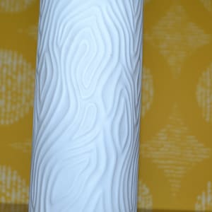Vintage Vase White by Heinrich Bisquit Porcelain 70s Retro Mid Century Bisquit Porcelain