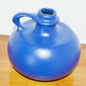 Very nice ceramic vintage vase blue 70s retro mid century seventies space retro seventies