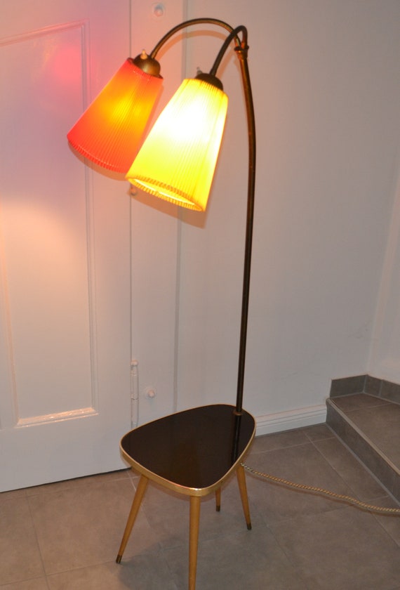 Beautiful Vintage Floor Lamp With Table 50s Fifties Retro Mid