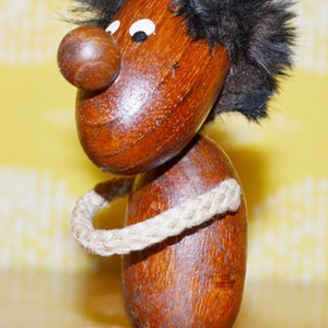 Vintage figure wood 60s figure decoration retro design mid century shabby chic country style Danish design