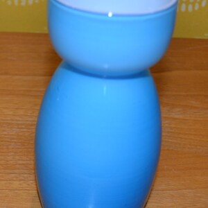Vintage Glass Vase Retro Design 70s Blue Space Age Mid Century Shabby Chic Country Style