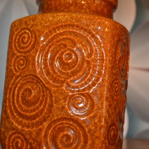 Vintage Ceramic Vase Brown 70s Retro Mid Century Shabby Chic Country Style WGK