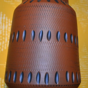 Vintage Ceramic Vase 50s Beige / Brown Model 280-25 Retro Mid Century