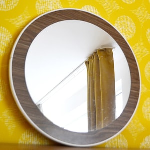 Beautiful vintage wall mirror 70s 48 cm Mirror Retro Mid Century Shabby Chic Country House Style