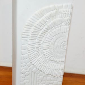 Vintage Ceramic Vase White Op Art by AK Kaiser Retro Seventies Mid Century Space Age WGK 70s Shabby Chic Country Style