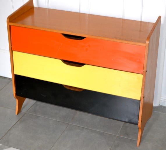 Vintage Schuhschrank von Ilse Möbel bunt 50er Jahre Retro Fifties Mid Century Rockabilly Fifties Shabby Chic Landhausstil