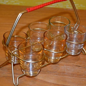Vintage Glasses Set 50s Rockabilly Retro Mid Century Fifties Shabby Chic Country Style