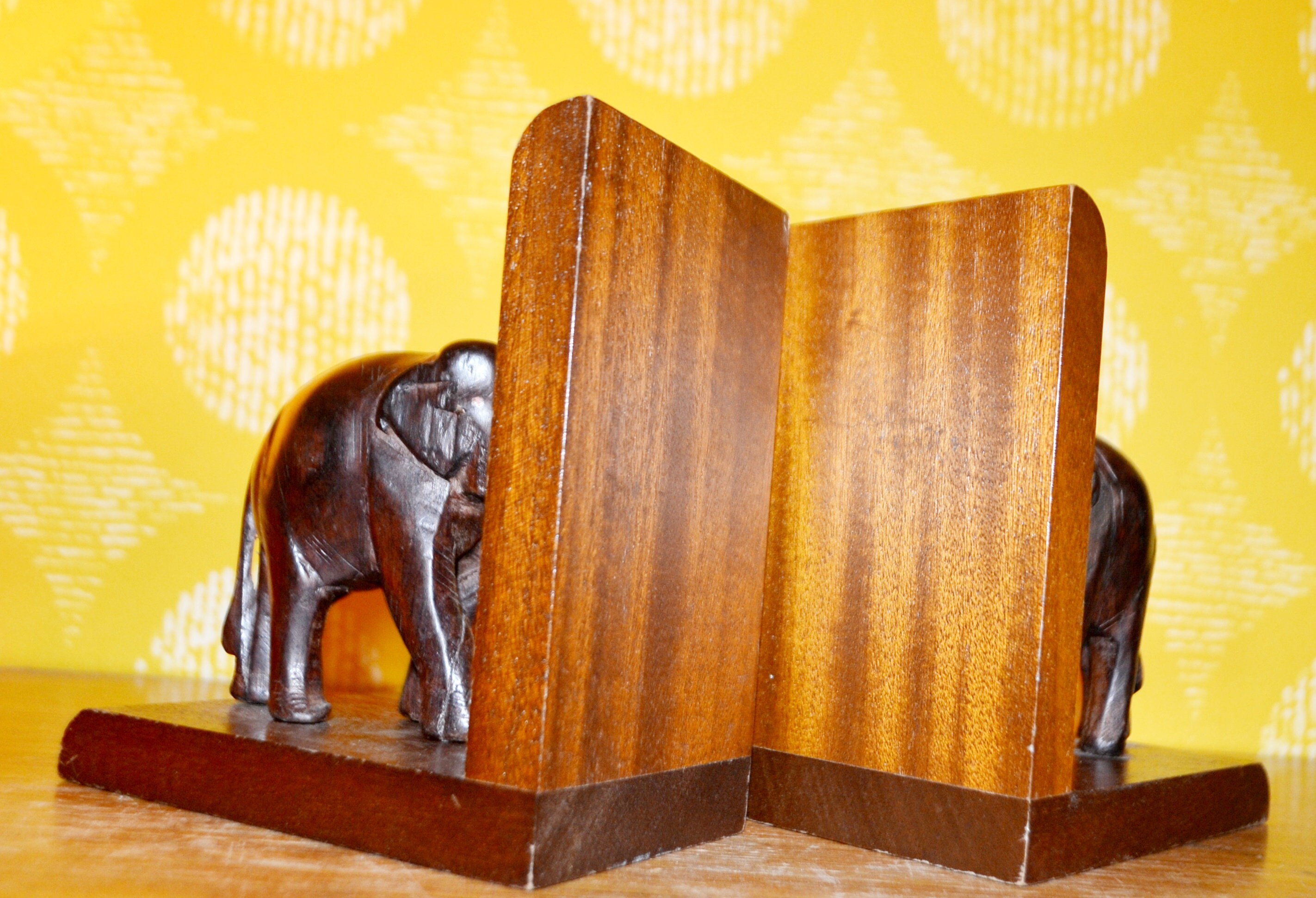 Vintage Bookends 60s Mid Century Bookends Elephantretro Etsy