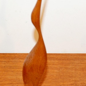 Vintage figure crane wood 60s figure decoration retro design mid century shabby chic country house style Danish design
