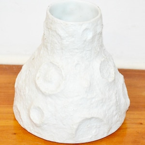 Vintage Bisquit Vase by Scherzer Weiss Porcelain 70s Retro Mid Century