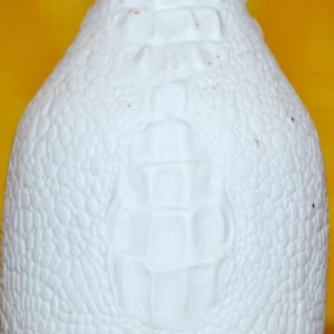 Vintage Vase Ceramic White by AK Kaiser Reptile Seventies 70s Space Age Design Retro Mid Century