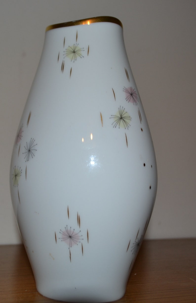 50er Jahre Vintage Vase Weiss von Thomas Bild 2