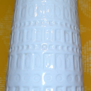 Vintage vase by Scheurich INKA White 70s Retro Mid Century WGK WGP