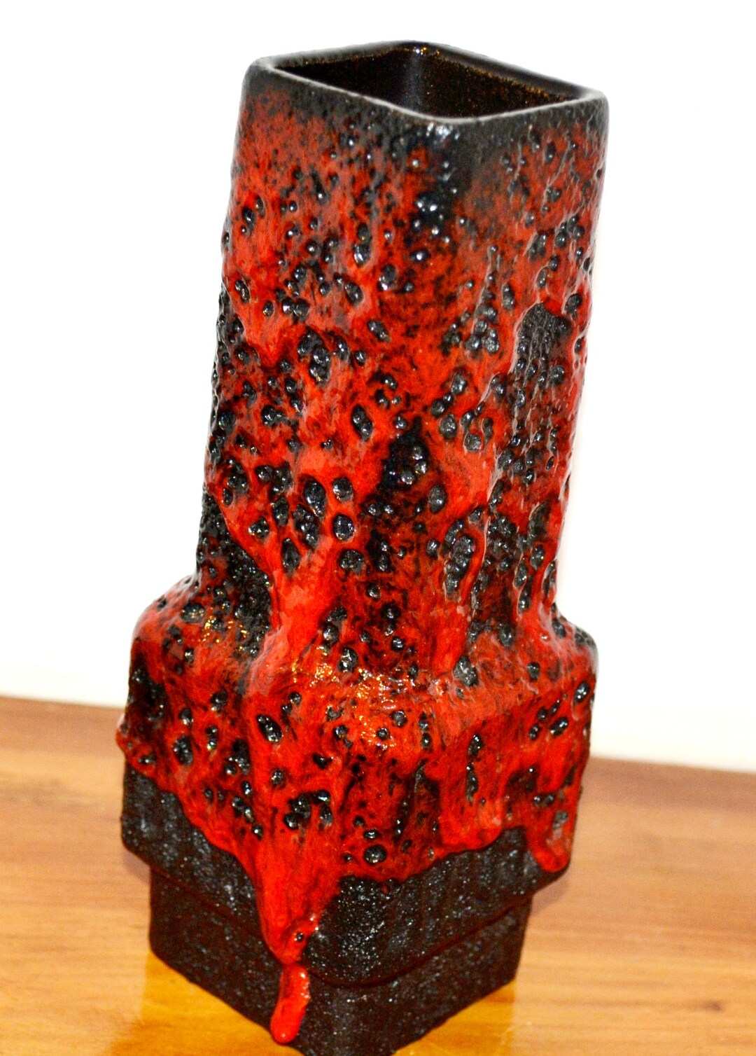❹70s ミッドセンチュリー フラワーベース 花瓶 ビンテージ FAT LAVA ヴィンテージ 西ドイツ製 Carstens Fat lava