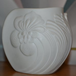 Vintage candlestick by AK Kaiser 70s white retro mid century