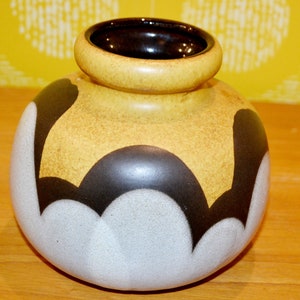 Vintage Ceramic Vase Seventies Brown/Yellow 70s Retro Mid Century Seventies WGK Shabby Chic Country Style WGK WGP