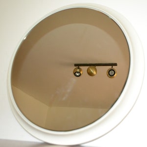 Large vintage wall mirror 70s white 56 cm Mirror seventies retro original