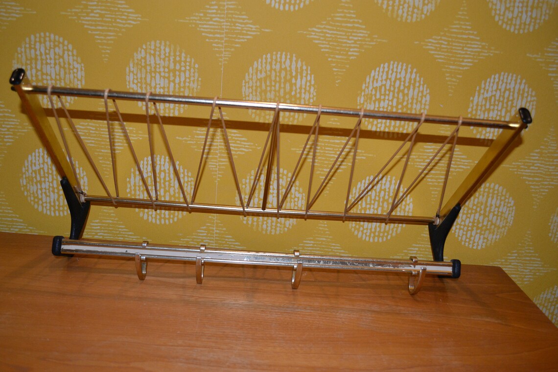 Vintage Brass Coat Rack Metal Fifties 50s Rockabilly Retro Mid Century ...