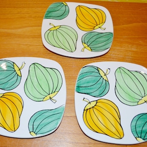 Vintage cake plate by Schramberg Keramik Paprika 50s Mid Century Space Age Retro WGK WGP