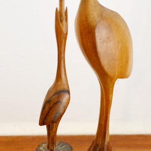 Vintage figure crane 60s Mid Century Retro Wood Mid Century Space Age