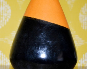 Vintage Keramik   Vase    70er Jahre Orange/Schwarz  Model 1032/17  Retro  Mid Century Space Age Seventies WGK