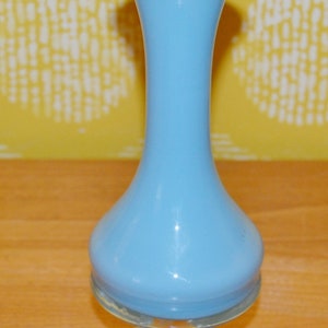 Vintage Glass Vase Blue 70s Space Age Design Retro Mid Century Shabby Chic Country Style