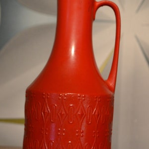Vintage Vase Porcelain 70s KPM red