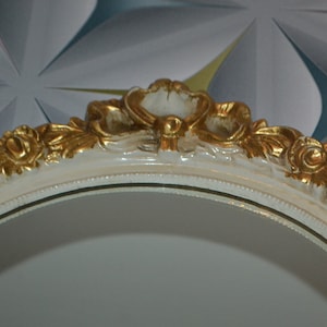 Vintage large mirror wall mirror 20s style furniture white 97 cm mirror retro 70s