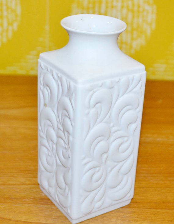 Vintage Vase by Hutschenreuther Porcelain Op Art Retro Seventies Mid Century Space Age WGK 70s Country Style Shabby Chic