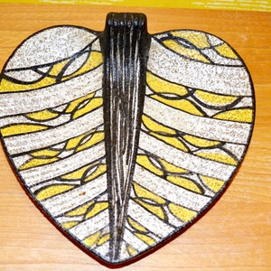 Beautiful rare vintage ceramic offering bowl leaf by Ruscha 50s ceramics Fifties Rockabilly economic miracle Retro Mid Century