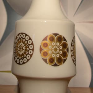 Vintage porcelain vase white by Heinrich Op Art Retro Mid Century