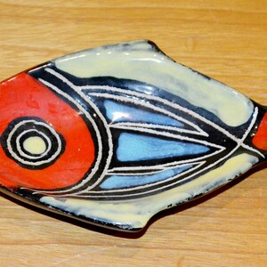 Vintage wall picture fish from the 50s Retro Mid Century Shabby Chic country house style West Germany Fifties