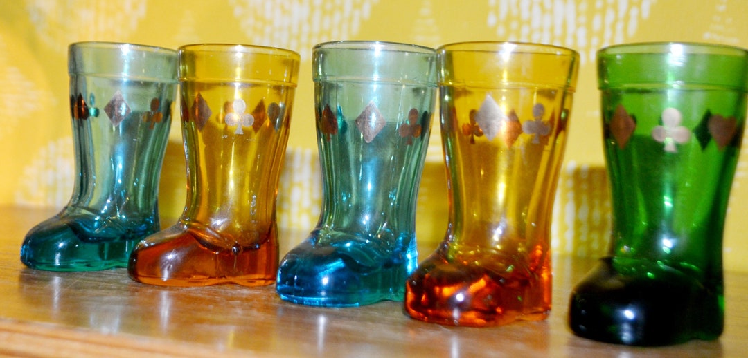 Vintage Schnaps Glasses Set 50s Rockabilly Retro Mid Century Etsy UK