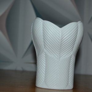 Wunderschöne Vintage Bisquit Keramik Vase von Kaiser Retro Mid Century Shabby Chic Landhausstil OP Art Bild 3