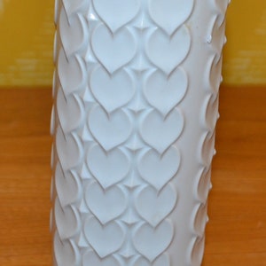 Vintage Bisquit Vase by AK Kaiser White Porcelain 70s Retro Mid Century Space Age Shabby Chic West German Ceramics